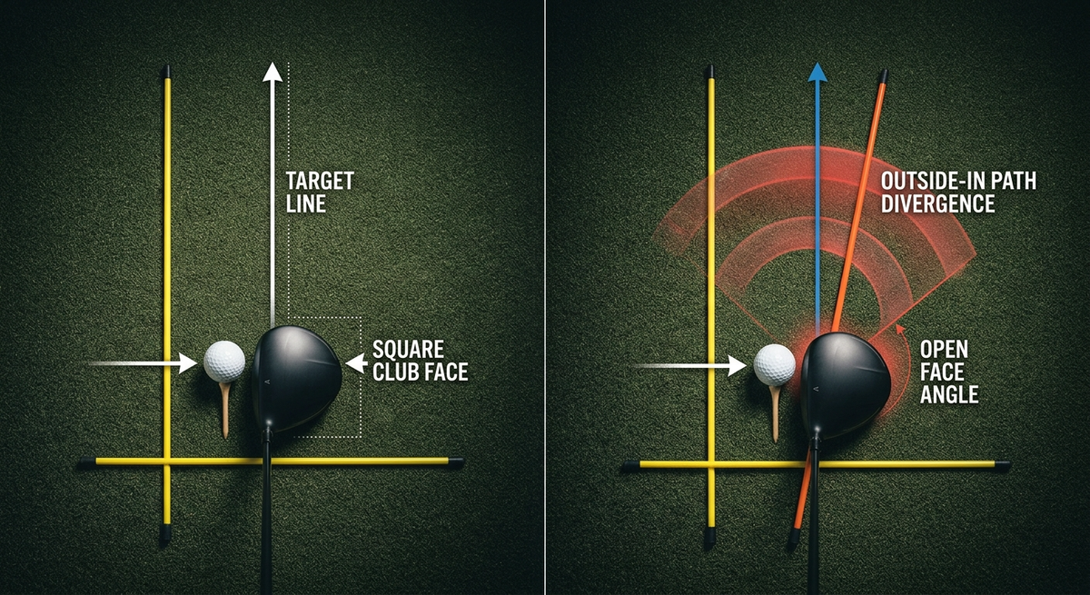 ドライバーのスライスを直す方法と比較
