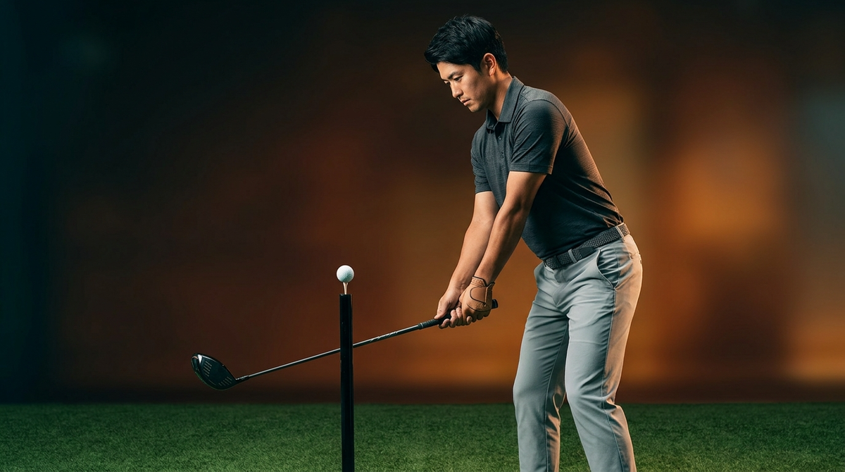 ドライバーのスライスを直す高ティーアップドリル