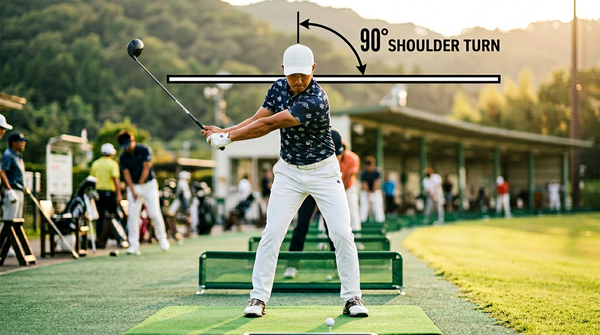 ゴルフの肩の回転、浅い・深いの正しい目安